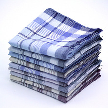 10Pcs Classic Vintage Plaid Stripe Handkerchief Hanky Men Pocket Squares 100% Cotton Business Casual Chest Towel Hankies 20 2024 - buy cheap