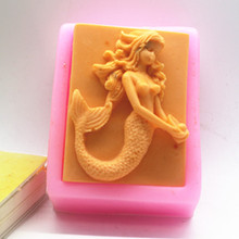 Soap mold/handmade soap mold/silicone mold/soap die/silica gel soap die mermaid 2024 - buy cheap
