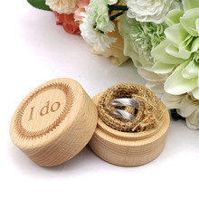 Индивидуальная деревенская Свадебная деревянная коробочка для колец, держатель для свадьбы, деревянная коробка, кольца для хранения, органайзер, аксессуары для свадебной вечеринки 2024 - купить недорого