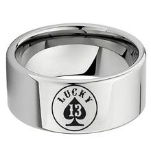 2018 новый стиль простое кольцо Lucky 13 Нержавеющая сталь мужское кольцо t байкер 2024 - купить недорого