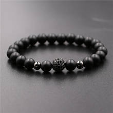 2017 vintage micro-zircon ball charm bracelets men natural stone beads for women men jewelry pulsera hombres 2024 - buy cheap