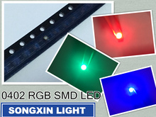 500PC/Lot SMD 0402 RGB Full Color 0404 Red/Green/Blue Common Anode Led XIASONGXIN LIGHT 1.0*1.0 mm LED Diode 2024 - buy cheap