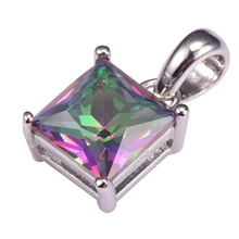 Hot Sale Rose Rainbow Crystal ZirconPendant 925 Sterling Silver Free Shipping Newest Fashion Attractive Jewelry Pendant PP38 2024 - buy cheap