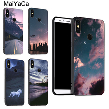 Céu rosa floresta natureza caso estético para xiaomi redmi nota 11 pro 8 9 pro 10s 9s nota 10 pro capa para redmi 10 9 9t 9c 9a 2024 - compre barato