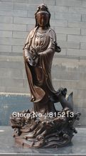 Estatua de budismo chino bi00592 de 26 pulgadas, estatua de diosa de Pez Dragón, kwan-yin Guan Yin 2024 - compra barato