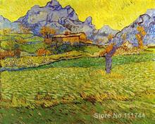 Buy art canvas online A Meadow in the Mountains Vincent Van Gogh reproduction paintings Hand painted High quality 2024 - buy cheap