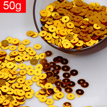 LNHOME-50g(10000 pces) 4mm plana redonda solta lantejoulas paillettes acessórios glitter 14 # confetes da cor do ouro 2024 - compre barato