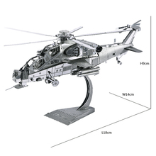 Quebra-cabeça de corte a laser 3d para helicóptero, modelo diy de metal, quebra-cabeça nano educacional para crianças 2024 - compre barato