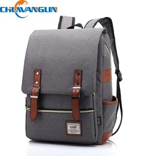 Chuwanglin mochila escolar retrô, de lona, masculina, para estudantes, viagens casuais, para laptop zdd7205 2024 - compre barato