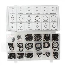 225pcs/lot Rubber O-Ring Gasket Assortment Kit SAE Plumbing Auto Hydraulics HVAC Gas with Re-sealable Plastic Case 2024 - buy cheap