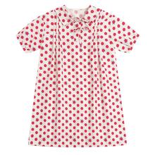 Original Design Women Summer Dress Short Sleeve Bow Tie Sailor Collar Dots Print Loose Preppy Girl Teenage Dresses Mid-calf 2024 - buy cheap