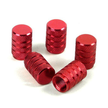 5 Pcs Red Aluminum Alloy Bicycle Valve Caps valve Closures Theftproof Car/Bike Tire Air Valve Caps Wheel Round Valve 2024 - buy cheap