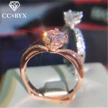 Cc anéis vintage para mulheres s925 prata palácio barroco estilo 4 garras fonte zircônia cúbica coroa oca acessórios de anel cc1494 2024 - compre barato