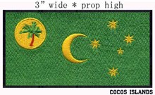 Bandeira Das Ilhas Cocos 3 "wide patch bordado para remendo da bandeira/árvore/a Lua e as estrelas 2024 - compre barato
