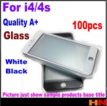 100 шт. OCA качественный черный и белый передний дигитайзер сенсорный Внешний стеклянный объектив для iPhone 4 4G 4S A +++ 2024 - купить недорого