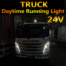 24V Waterproof Flexible Universal Truck led DRL Daytime Running Light With Flows Turn Signal Lights For Truck Car Lights 2PCS 2024 - buy cheap
