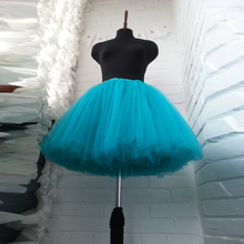 High Quality Adult Tulle Skirts Womens Elastic Waist Blue Tulle Midi Skirt Bachelorette Tutu Photography Prop Plus Size Tutu 2024 - buy cheap