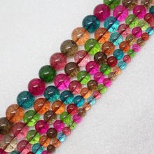 Mini. order is $7! 4-14mm Multicolor Crystal Quartz Round DIY Loose Beads 15" 2024 - buy cheap