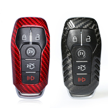 Carbon Fiber Smart Remote Key 3 & 5 Buttons Fob Case Shell Cover For Ford Mustang 2015 - 2017 /Explorer 2016 2017 2024 - buy cheap