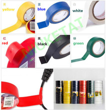 1pcs/lot 6 Color High Voltage for 3M Vinyl Electrical Tape 1500# Leaded PVC Electrical Insulation Tape 18mm*10mm*0.13mm 2024 - buy cheap