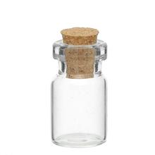 Botella de cristal de 20 Uds., colgantes de dijes de vidrio pequeños, Mini frascos de joyería hechos a mano, poción de 26,5mm x 13,5mm (1,8 ML) 2024 - compra barato