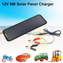 Cargador de Panel Solar de 12V, 5W, para coche, motocicleta, Scooter, 12V, células solares, cargador de batería, mantenimiento de batería de coche, alta eficiencia, oferta 2024 - compra barato