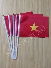 KAFNIK,5pcs Vietnam flag Vietnam hand wave flags 14 * 21CM Free Shipping 2024 - buy cheap