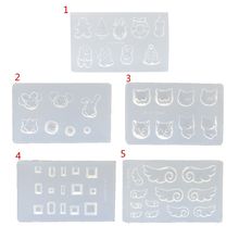 Molde de silicone para arte em unhas 3d, gato, coelho, asa, quadrado, resina, ferramentas de joias 2024 - compre barato