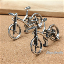 2 pcs Vintage zinc alloy Antique Silver charm Bicycle pendant fit Bracelet Necklace metal jewelry accessories Making 2024 - buy cheap