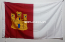 Bandeira espanha campo-la mancha, bandeira em latão com furos de metal personalizáveis, tamanhos 3x5ft 150x90cm 2024 - compre barato