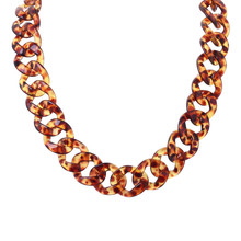 FishSheep Bohemian Leopard Acrylic Long Chain Necklace Resin Chain Collar Choker Pendant Necklace 2019 Women Fashion Jewelry 2024 - buy cheap