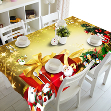 Rectangular 3D Tablecloth Red Exquisite New Year Present Pattern Dustproof Thicken Cloth Christmas Party Table Cloth 2024 - buy cheap