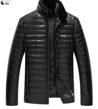 HOT  / Winter Men New Fashion Coats Mink Collar Leather Jacket   /XL--XXXL 2024 - buy cheap