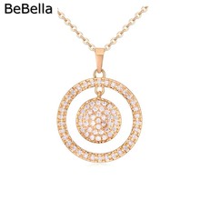 BeBella, Трендовое ожерелье с круглой подвеской, кулон из циркония, сделан из высококачественного кубического циркония 2024 - купить недорого
