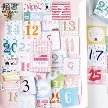 45PCS/box Cute New Date Paper Lable Sealing Stickers Crafts Scrapbooking Decorative Lifelog DIY Stationery 2024 - buy cheap