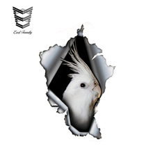 Earlfamily 13cm x 8.7cm albino cockatiel etiqueta do carro rasgado decalque de metal reflexivo adesivo à prova d3d água 3d estilo do carro decalques de vinil 2024 - compre barato