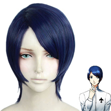 Juego P5 Persona 5 Yusuke Kitagawa Yuusuke corto azul mezclado pelo resistente al calor disfraz de Cosplay peluca + gorro de peluca 2024 - compra barato