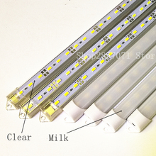 Tira de luces LED rígidas con forma de barra + cubierta de pc, tubo de luz de barra LED, SMD 5630/5730, DC12V, 2 uds., 5 uds., 10 Uds., 50cm, blanco cálido/blanco frío 2024 - compra barato