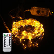 USB 10M 8 Modes 100 LED String Light Christmas Waterproof Copper Wire LED String Fairy Light Battery Powered Remote Control 2024 - buy cheap