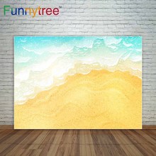 Funnytree-fondos de fotografía con olas azules, playa, Dorada, Costa, paisaje de verano, verano, sesión fotográfica 2024 - compra barato