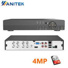 H.264 Security 8CH CCTV AHD DVR 4MP For AHD CVI TVI Analog IP Camera 4.0MP Hybrid Video Recorder 2K Video Output 2024 - buy cheap