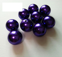 (choose size) 6mm/8mm/10mm/12mm/14mm/16mm/18mm/23mm/25mm  Dark purple color Acrylic Pearl Beads #67 2024 - buy cheap