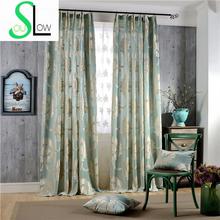 New European Woven Jacquard Curtain Fabric Bedroom Curtains French Window Punching Embroidered Pastoral FloralCortina 2024 - buy cheap
