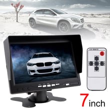 12/24V 7 Inch TFT LCD Color Car Monitor Digital 2 Way Video Input Security Monitor Display Screen with Sunshade Hood 800*480 2024 - compre barato