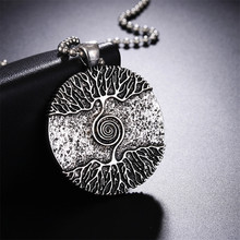 Vikings Amulet The Tree of Life Yggdrasil Nordic Talisman Pendant Necklace Steel Leather Chain Necklaces For Men Women Jewelry 2024 - buy cheap