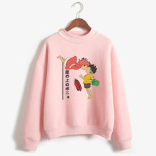 Sudadera de cuello alto para mujer, ropa de ocio, HIP-HOP, película, Ponyo en el Santuario, Hip-Hop, jersey de gran tamaño 2024 - compra barato