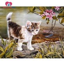 Diamond embroidery cat 3d diamond painting full square Cross-stitch patterns Mosaic pictures Rhinestones for needlework drawing 2024 - buy cheap
