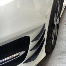 6Pcs Universal Carbon Fiber Look Car Front Bumper Fins Spoiler Wing Lip Splitter M8617 2024 - buy cheap