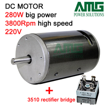 280W 3800RPM 220V DC Motor With Bracket, Single Way Governor, Power Cord, For Carpentor Woodworking Machine 2024 - buy cheap