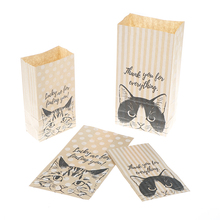 10 Pcs cat pattern kraft paper gift bag Candy cookies kraft paper bags gift packing Wedding home Party birthday gift packaging 2024 - buy cheap
